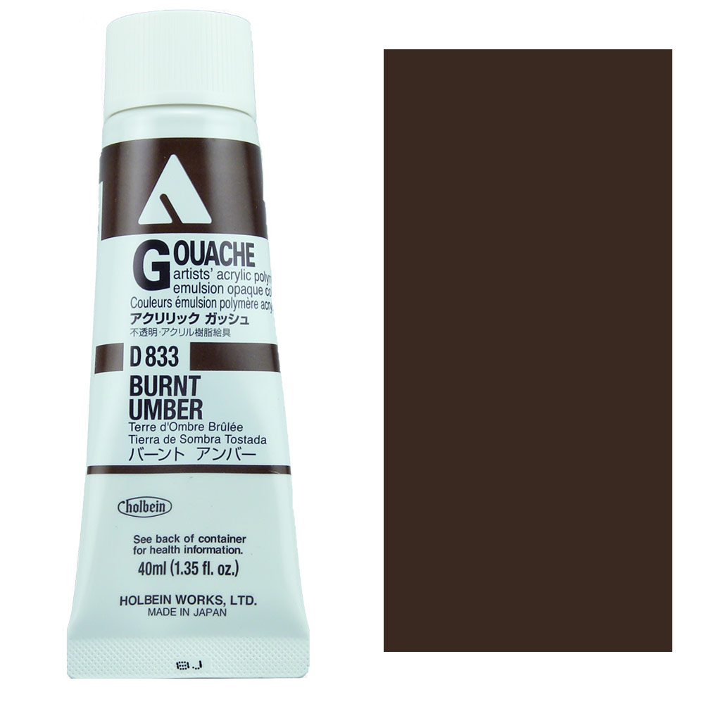 Holbein Acrylic Gouache 40ml Burnt Umber