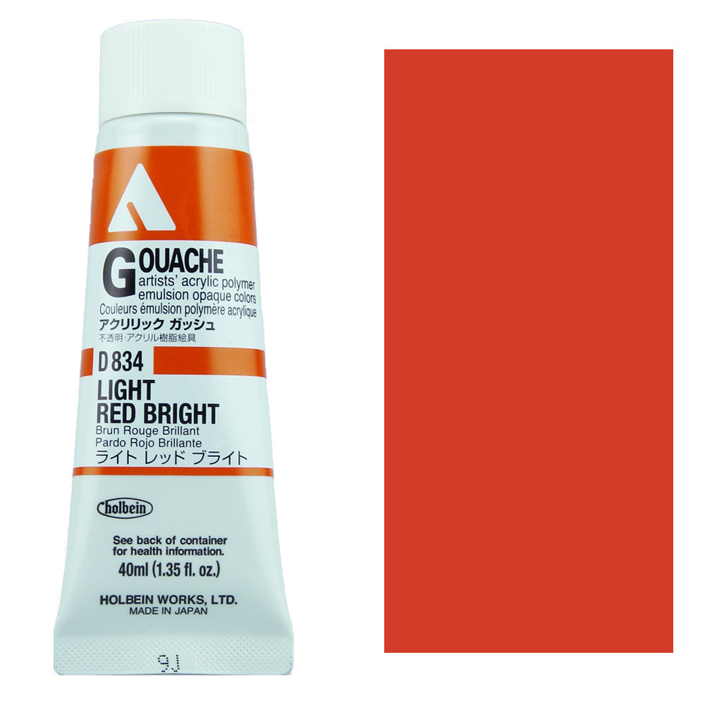 Holbein Acrylic Gouache 40ml Light Red Bright