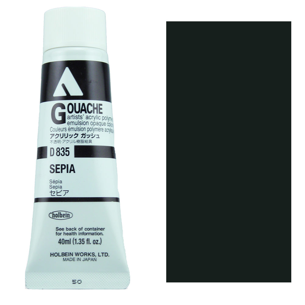 Holbein Acrylic Gouache 40ml Sepia