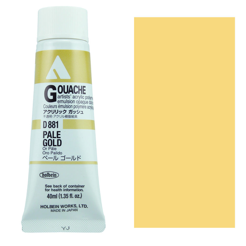 Holbein Acrylic Gouache 40ml Pale Gold