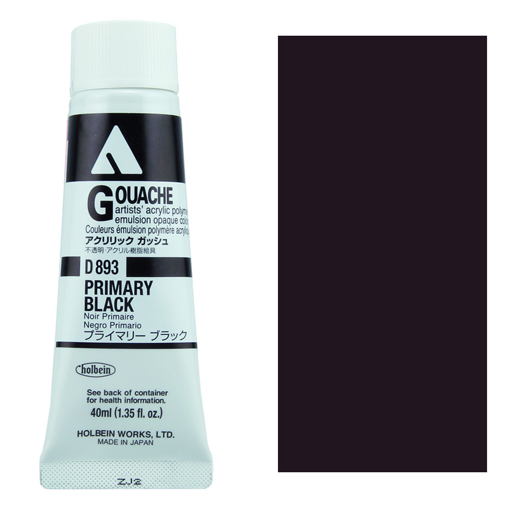 Holbein Acrylic Gouache 40ml Primary Black