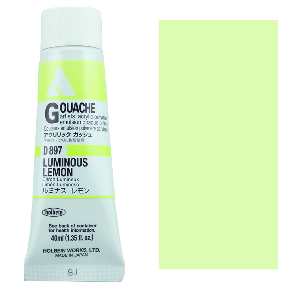 Holbein Acrylic Gouache 40 ml Lemon Yellow