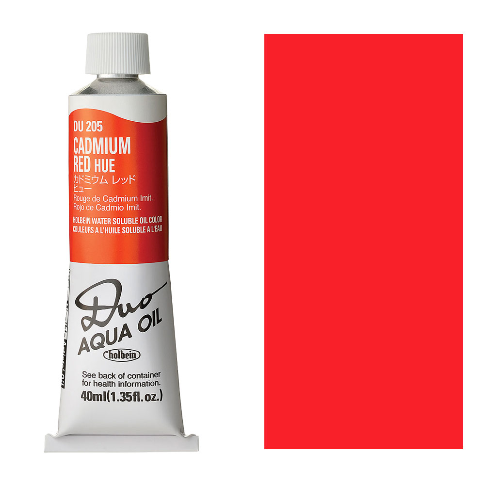 Holbein DUO Aqua Water Soluble Oil Paint 40ml Cadmium Red Hue