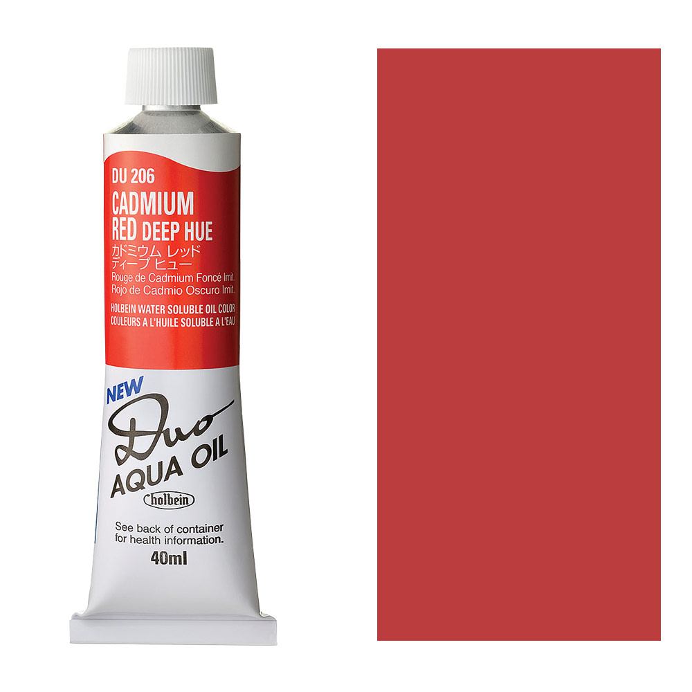 Holbein DUO Aqua Water Soluble Oil Paint 40ml Cadmium Red Deep Hue