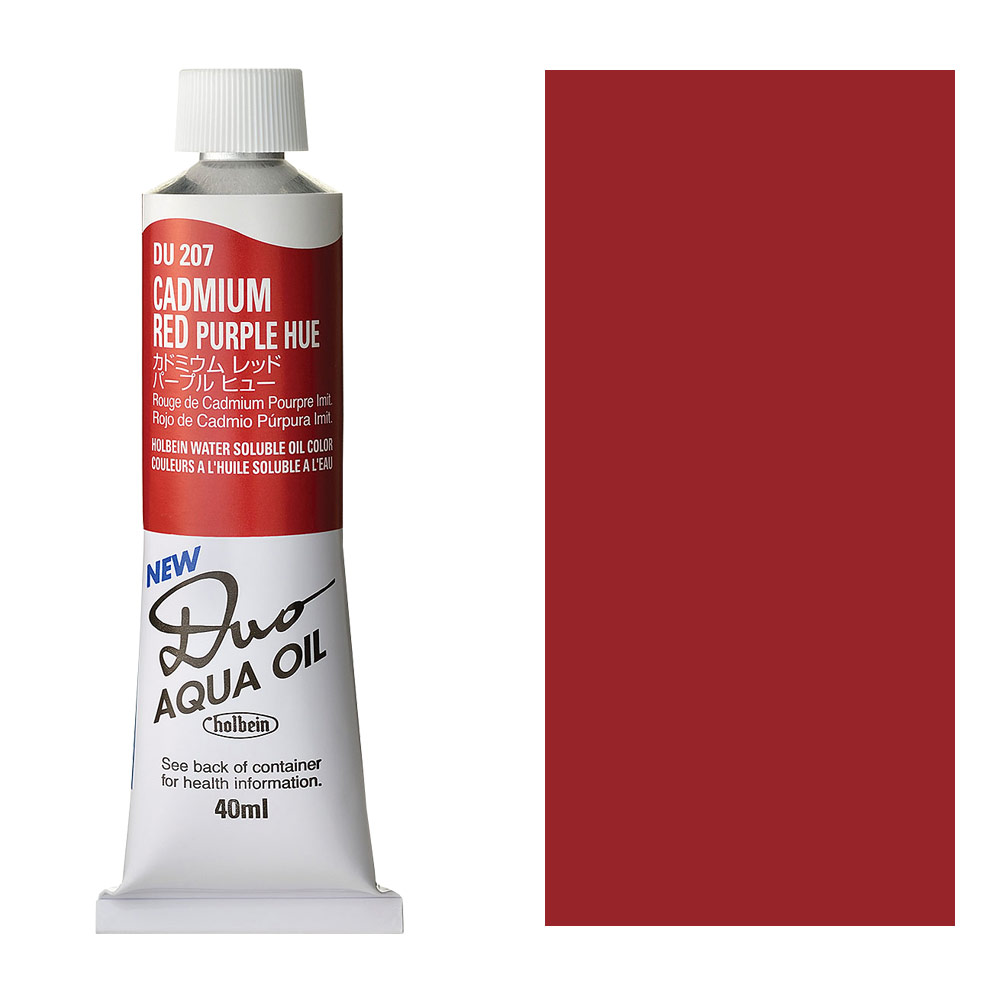 Holbein DUO Aqua Water Soluble Oil Paint 40ml Cadmium Red Purple Hue
