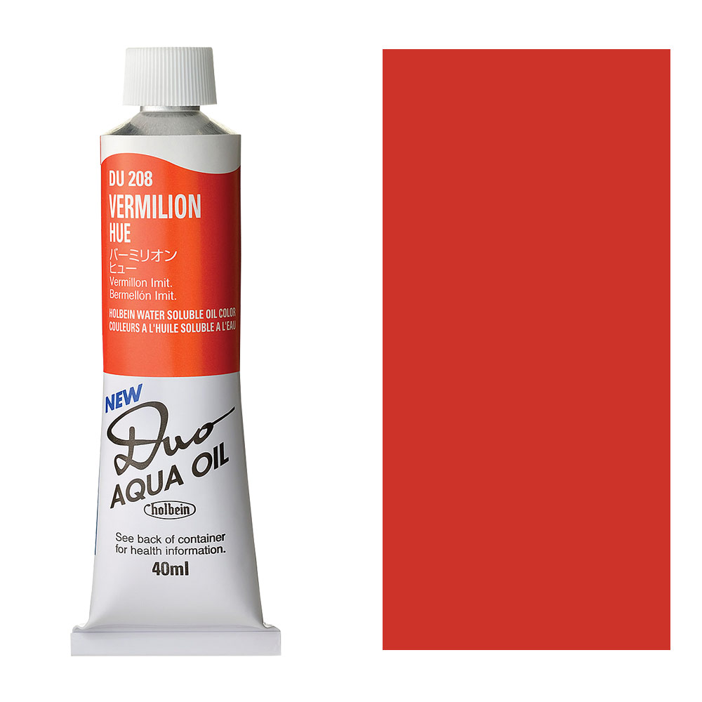 Holbein DUO Aqua Water Soluble Oil Paint 40ml Vermilion Hue