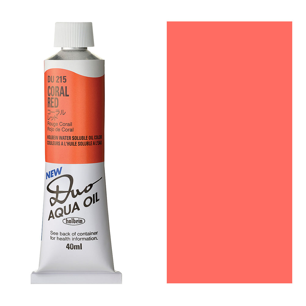 Holbein DUO Aqua Water Soluble Oil Paint 40ml Coral Red