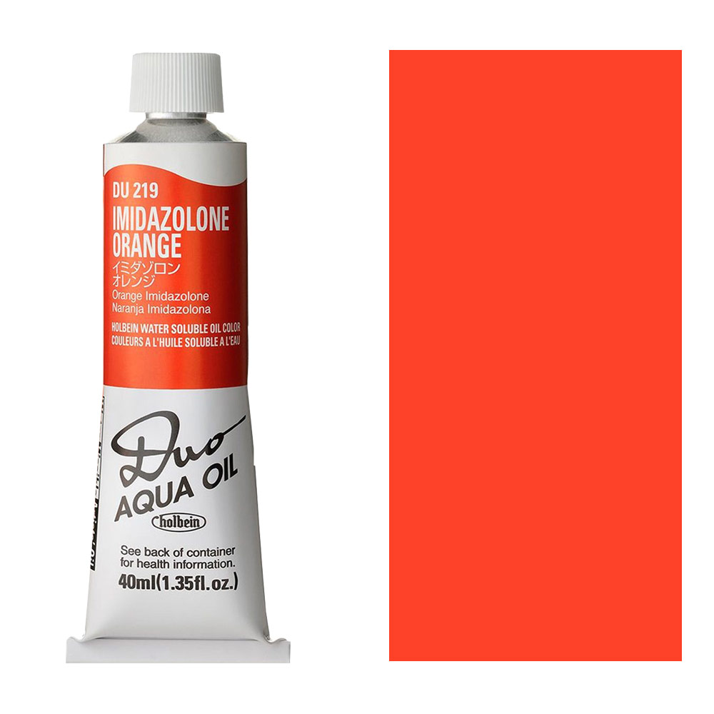 Holbein DUO Aqua Water Soluble Oil Paint 40ml Imidazolone Orange
