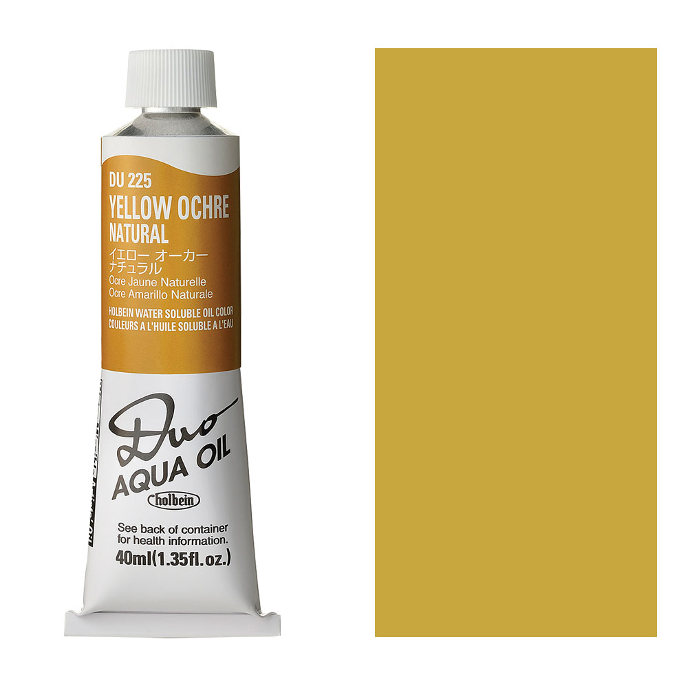 Holbein DUO Aqua Water Soluble Oil Paint 40ml Yellow Ochre Natural