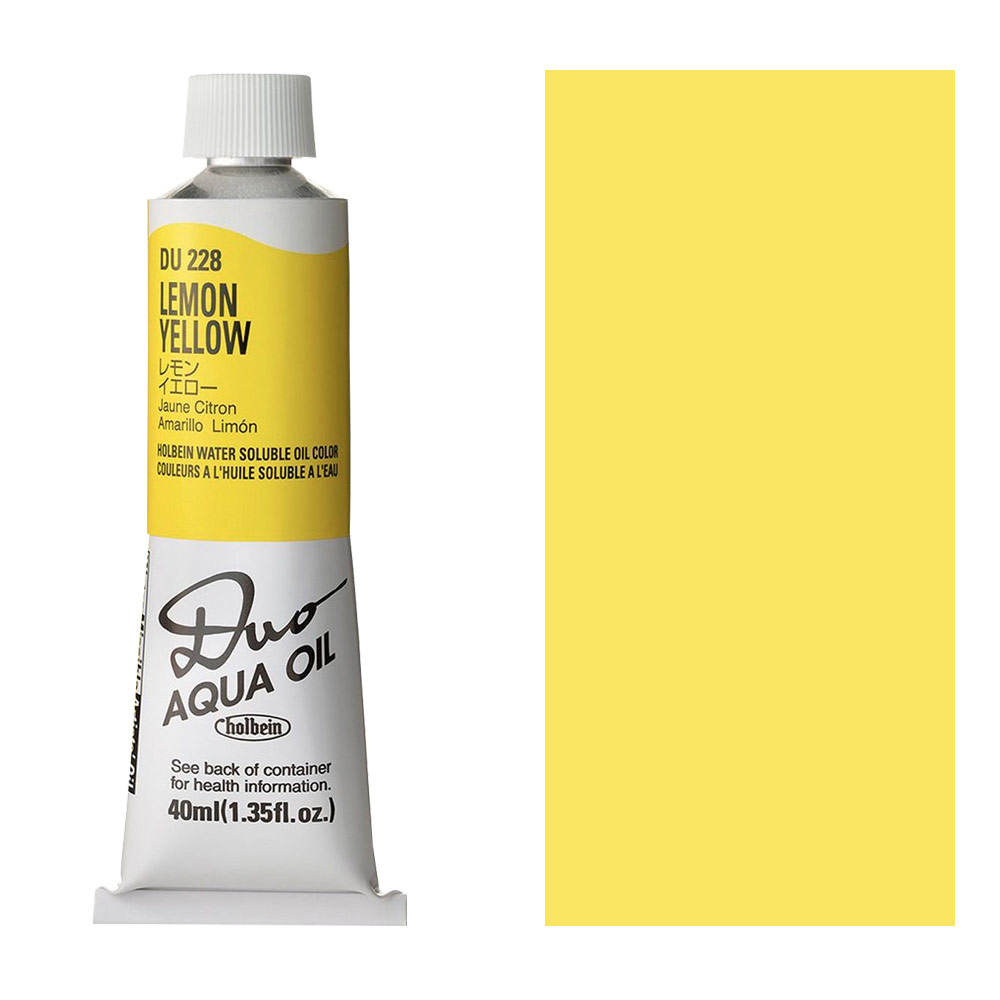 Holbein DUO Aqua Water Soluble Oil Paint 40ml Lemon Yellow