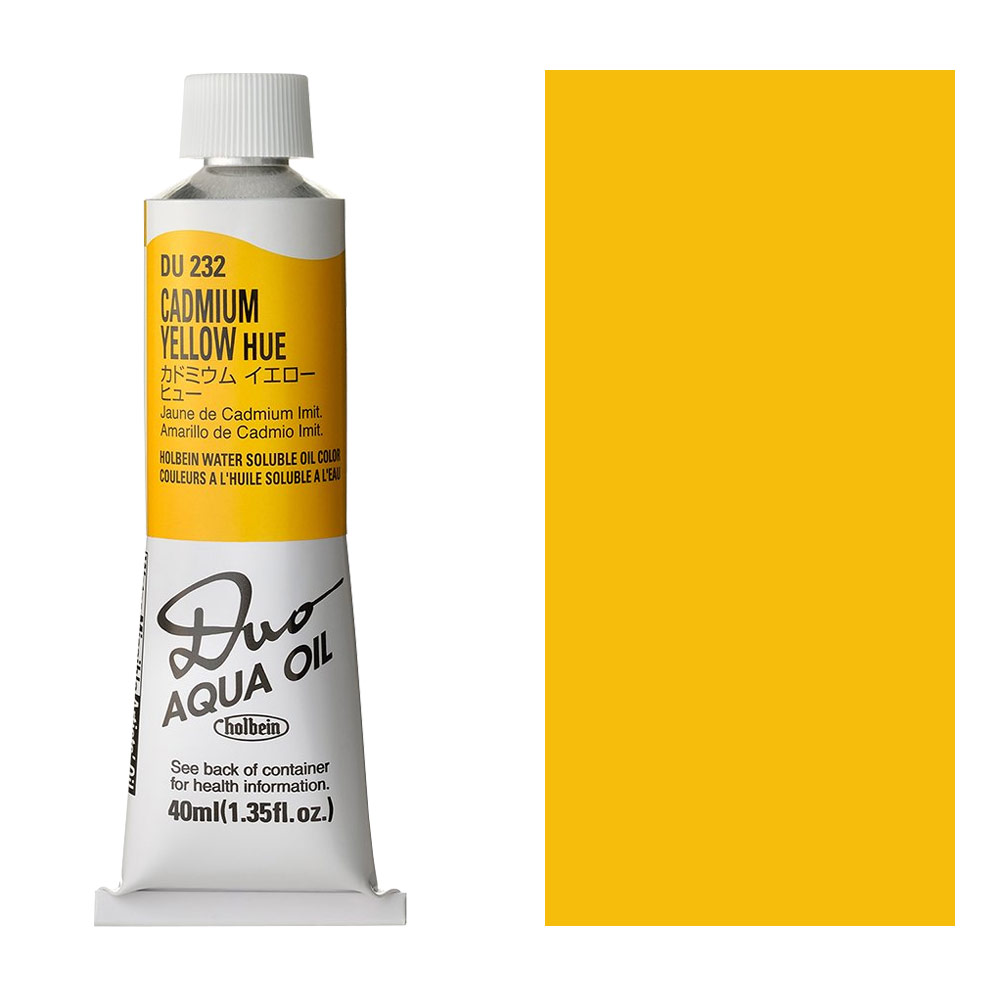 Holbein DUO Aqua Water Soluble Oil Paint 40ml Cadmium Yellow Hue
