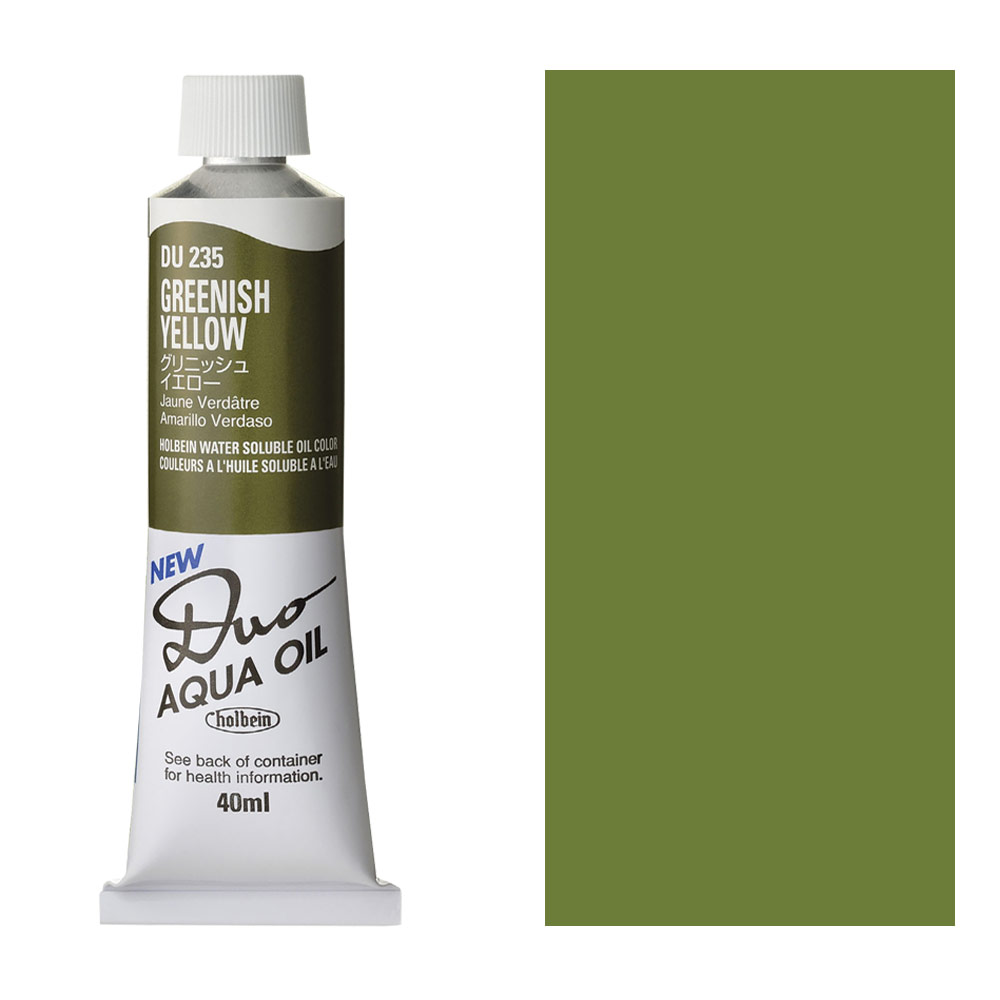 Holbein DUO Aqua Water Soluble Oil Paint 40ml Greenish Yellow