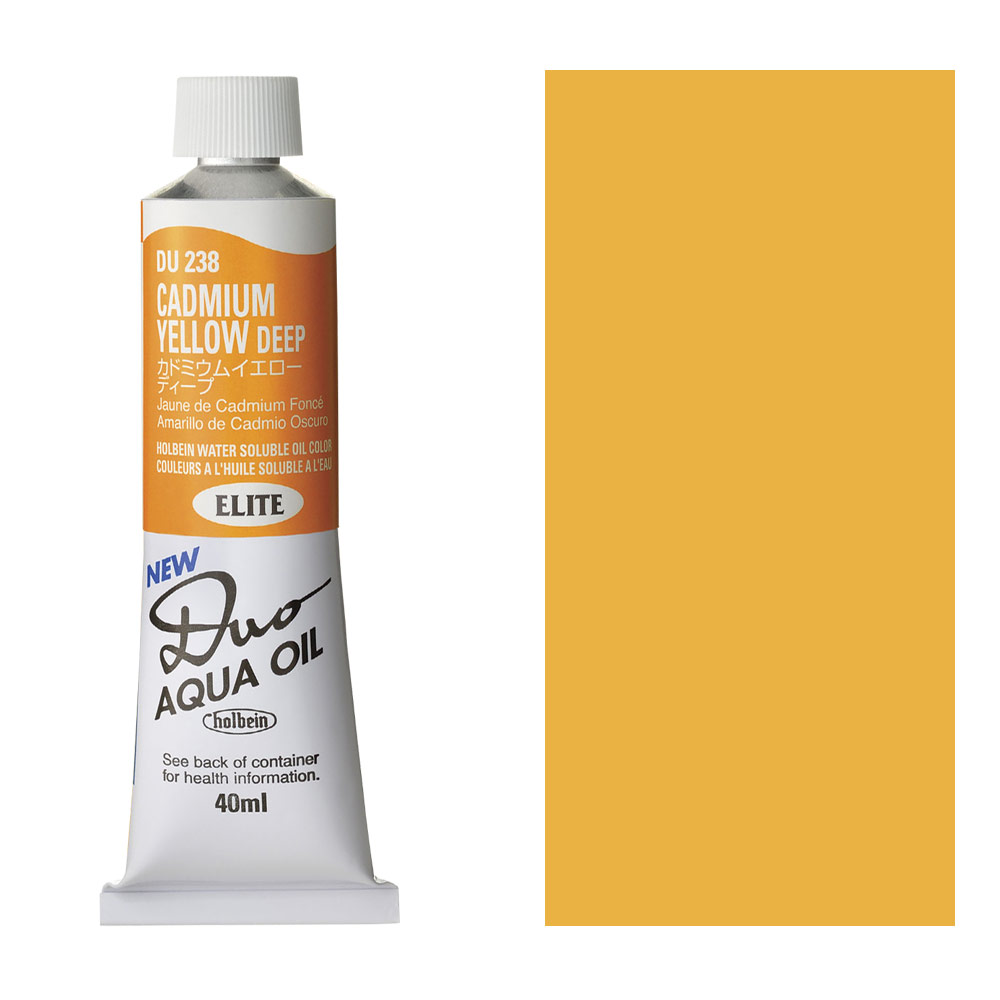 Holbein DUO Aqua Water Soluble Oil Paint 40ml Cadmium Yellow Deep