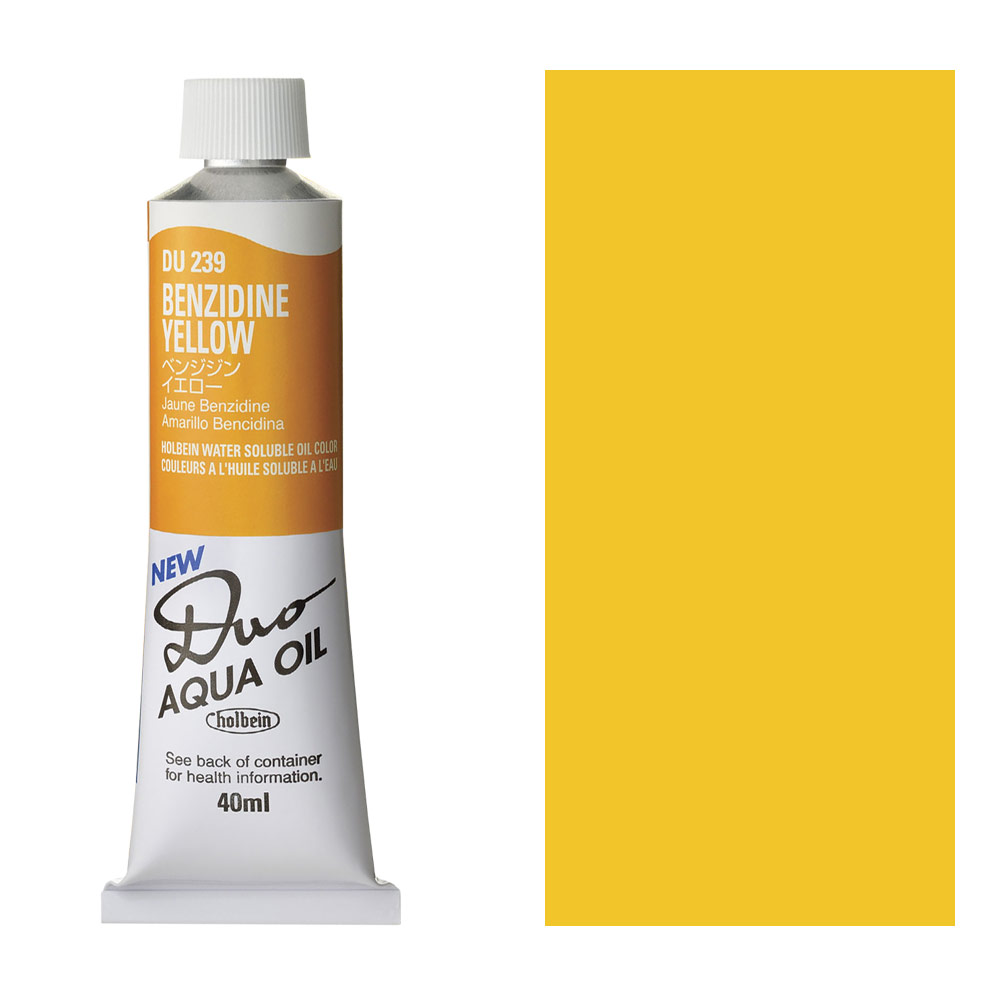Holbein DUO Aqua Water Soluble Oil Paint 40ml Benzidine Yellow