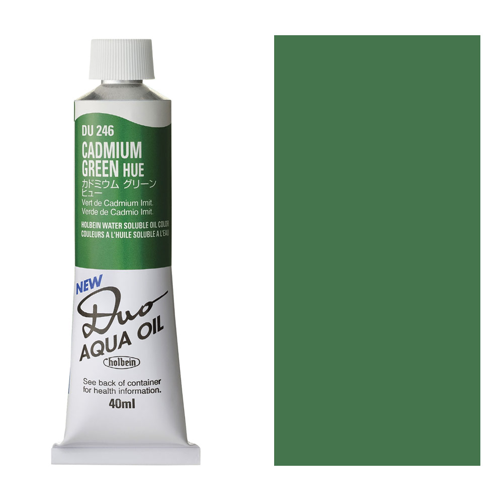 Holbein DUO Aqua Water Soluble Oil Paint 40ml Cadmium Green Hue