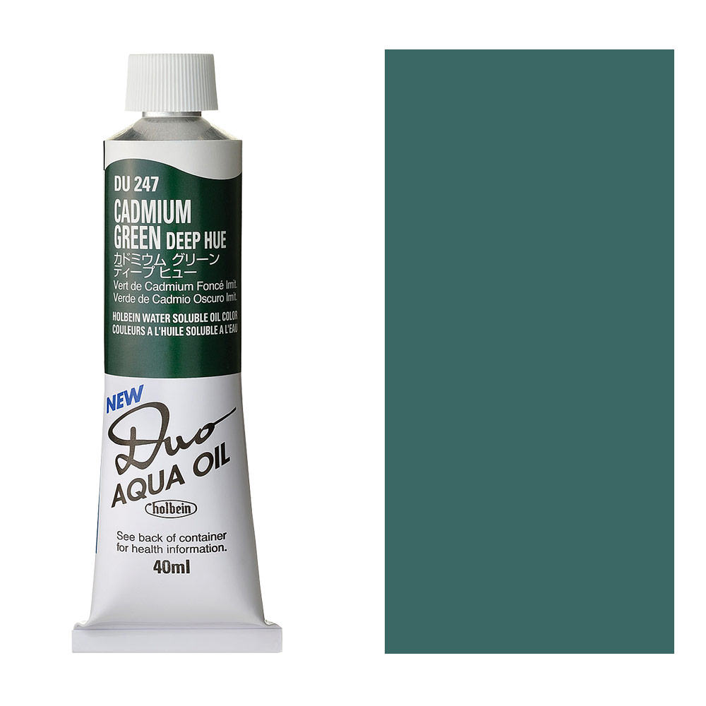 Holbein DUO Aqua Water Soluble Oil Paint 40ml Cadmium Green Deep Hue