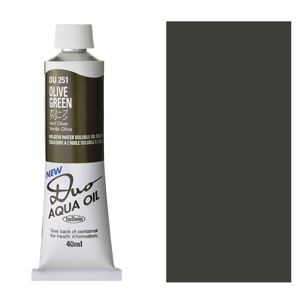 Holbein DUO Aqua Water Soluble Oil Paint 40ml Olive Green