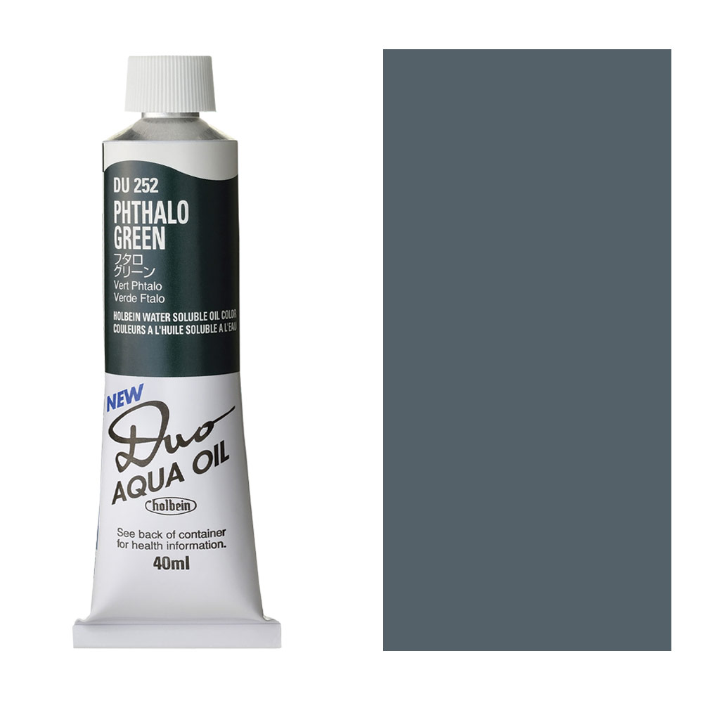 Holbein DUO Aqua Water Soluble Oil Paint 40ml Phthalo Green