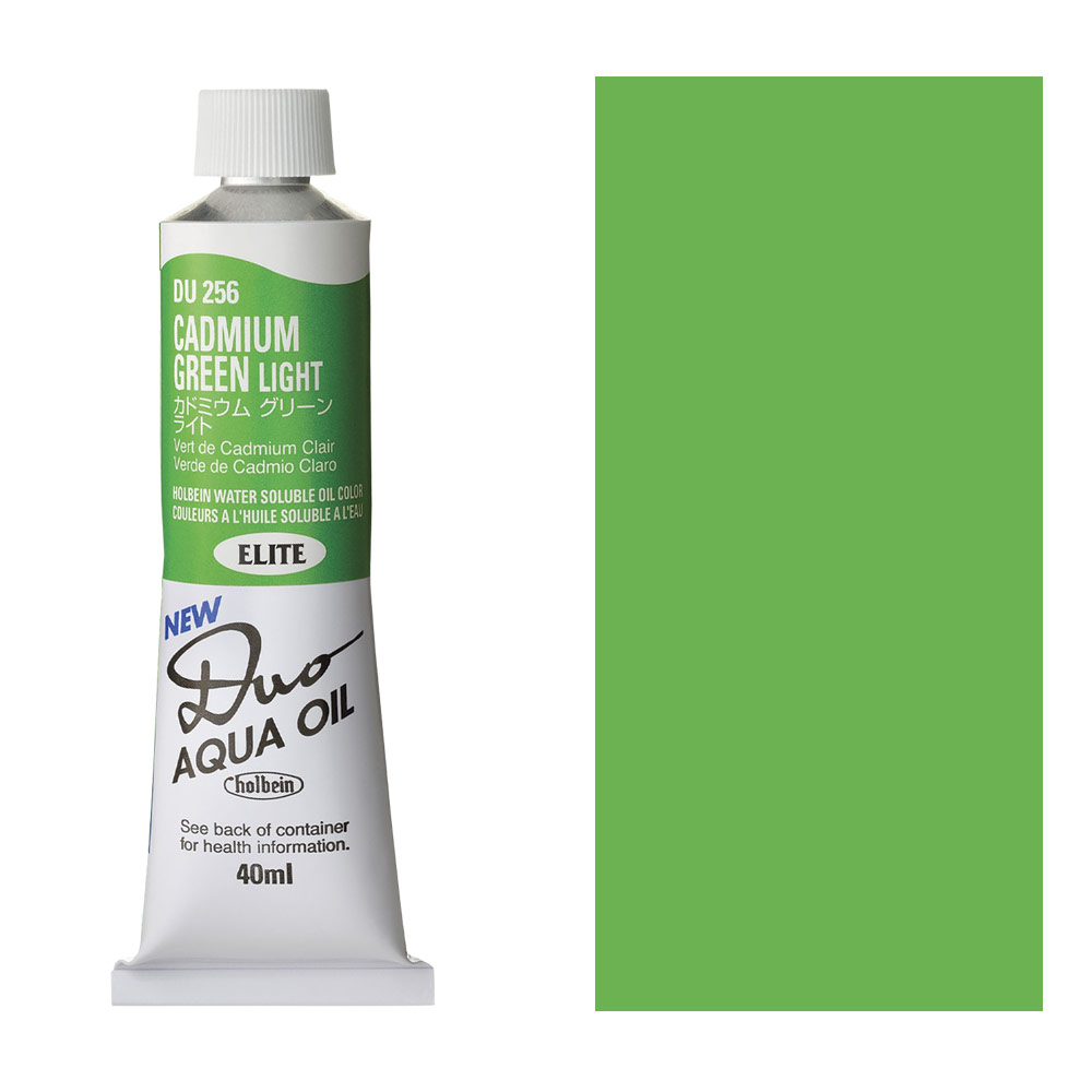 Holbein DUO Aqua Water Soluble Oil Paint 40ml Cadmium Green Light