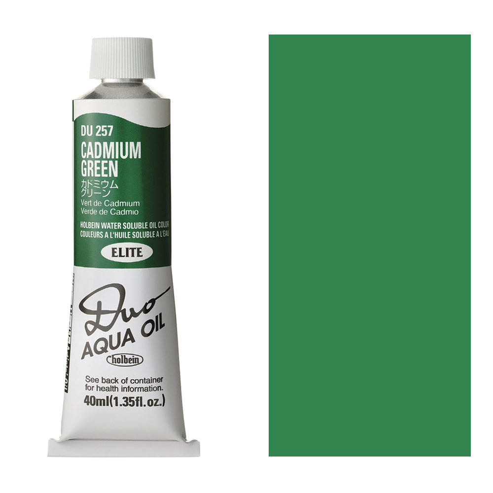Holbein DUO Aqua Water Soluble Oil Paint 40ml Cadmium Green
