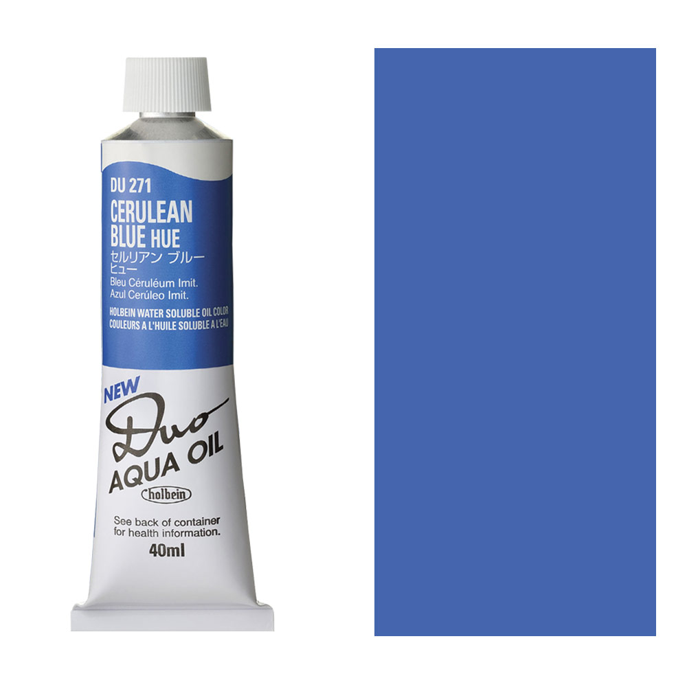 Holbein DUO Aqua Water Soluble Oil Paint 40ml Cerulean Blue Hue