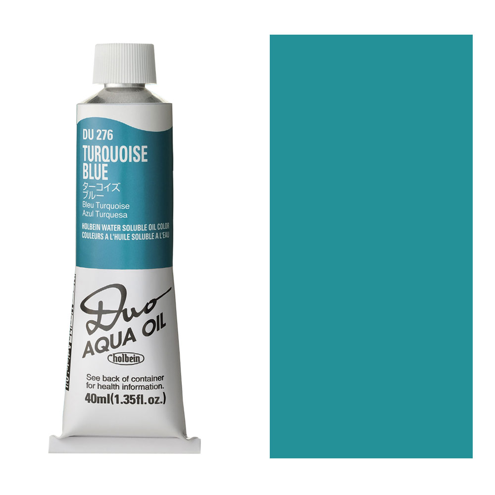 Holbein DUO Aqua Water Soluble Oil Paint 40ml Turquoise Blue