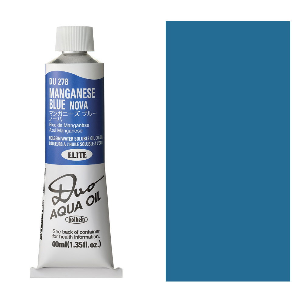 Holbein DUO Aqua Water Soluble Oil Paint 40ml Manganese Blue Nova