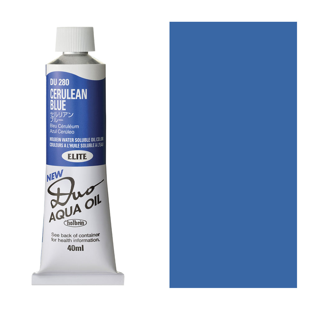 Holbein DUO Aqua Water Soluble Oil Paint 40ml Cerulean Blue