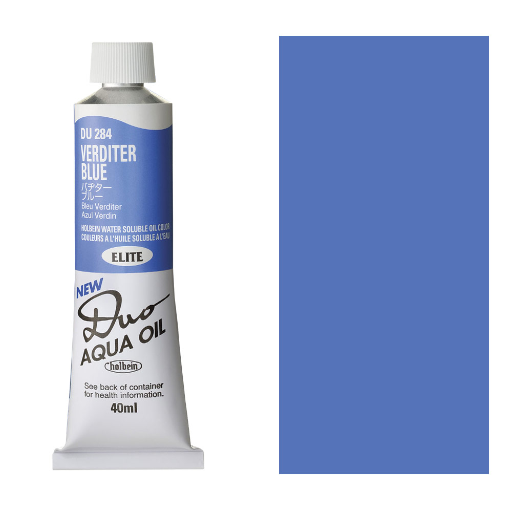 Holbein DUO Aqua Water Soluble Oil Paint 40ml Verditer Blue