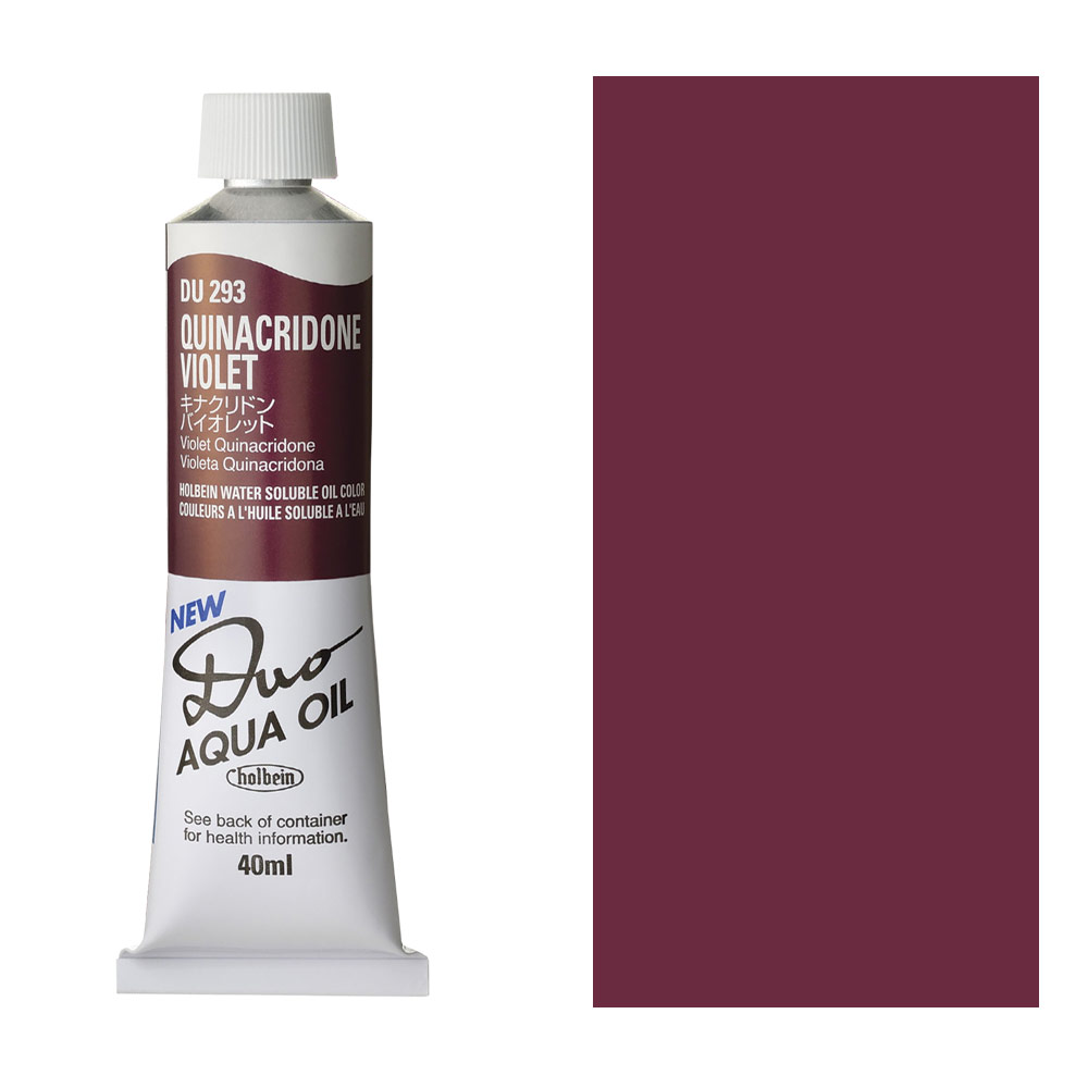 Holbein DUO Aqua Water Soluble Oil Paint 40ml Quinacridone Violet