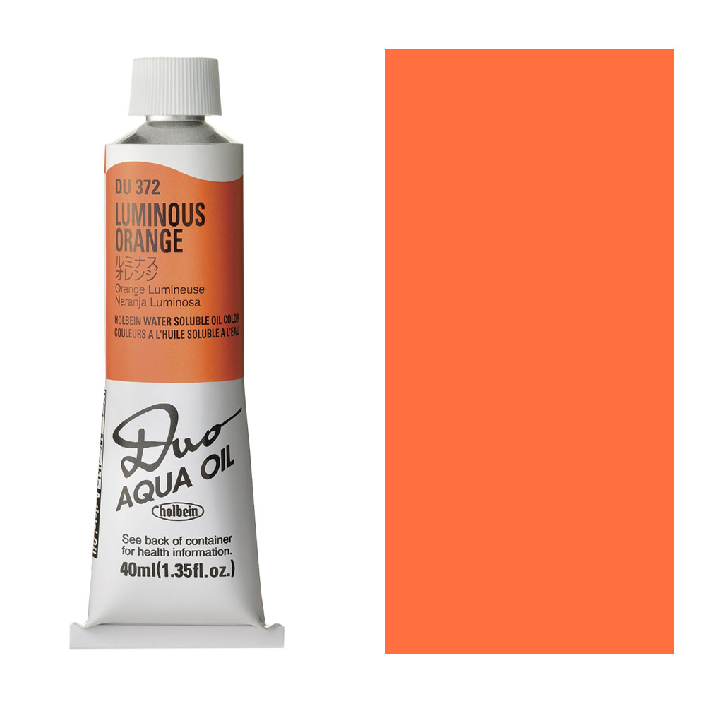 Holbein DUO Aqua Water Soluble Oil Paint 40ml Luminous Orange