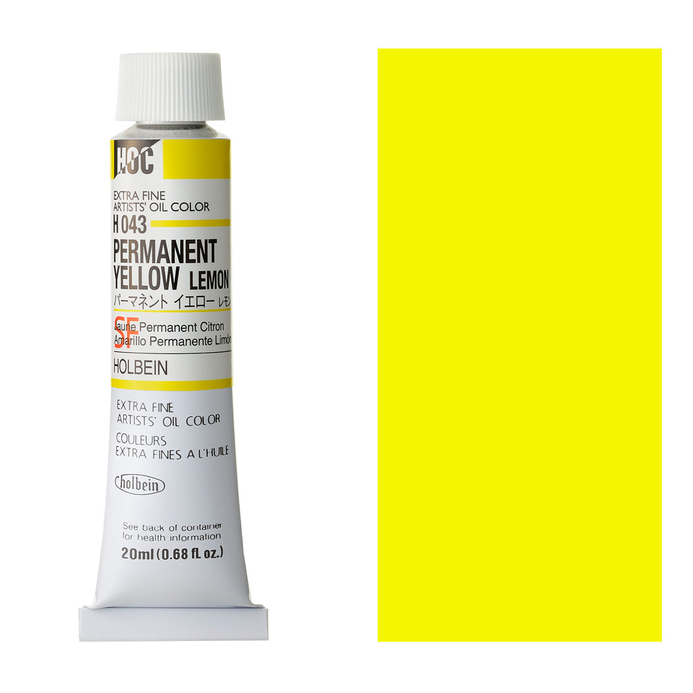 Holbein Extra Fine Artists' Oil Color 20ml Permanent Yellow Lemon