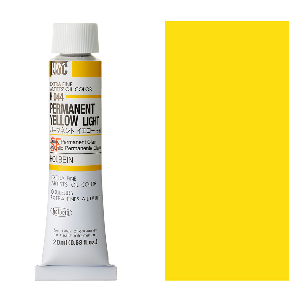 Holbein Extra Fine Artists' Oil Color 20ml Permanent Yellow Light