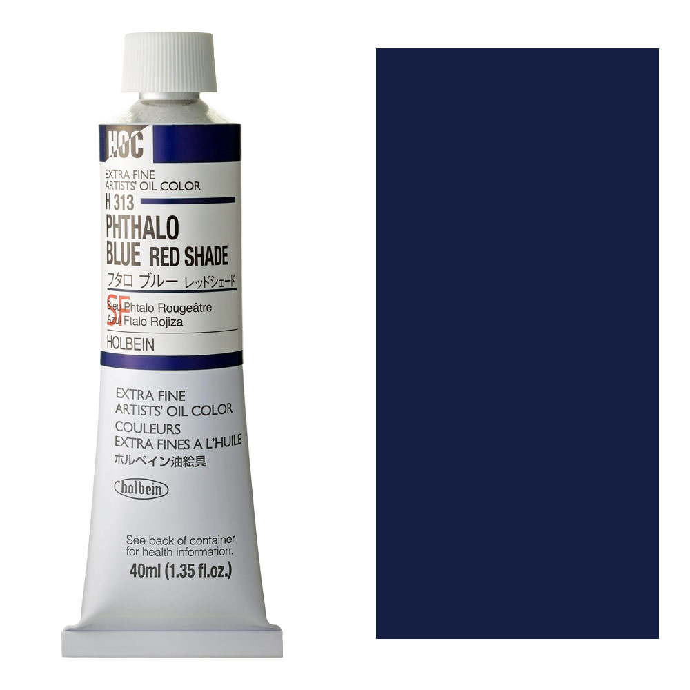 Holbein Extra Fine Artists' Oil Color 40ml Phthalo Blue (Red Shade)