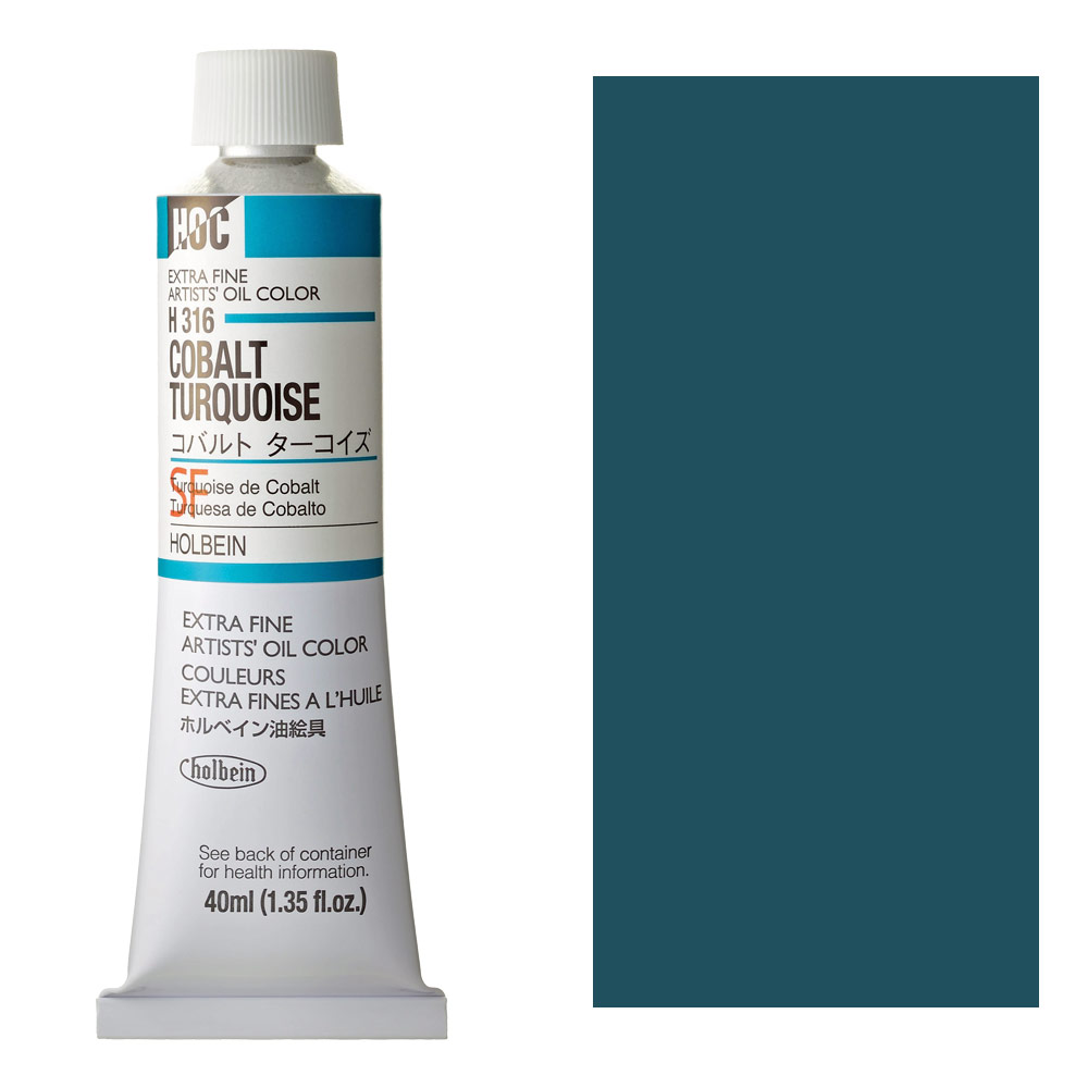 Holbein Extra Fine Artists' Oil Color 40ml Cobalt Turquoise