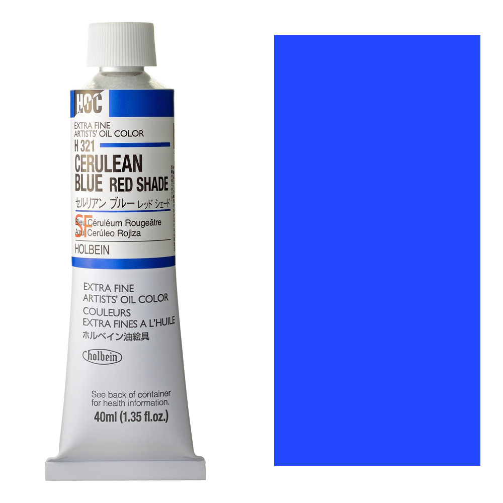 Holbein Extra Fine Artists' Oil Color 40ml Cerulean Blue (Red Shade)