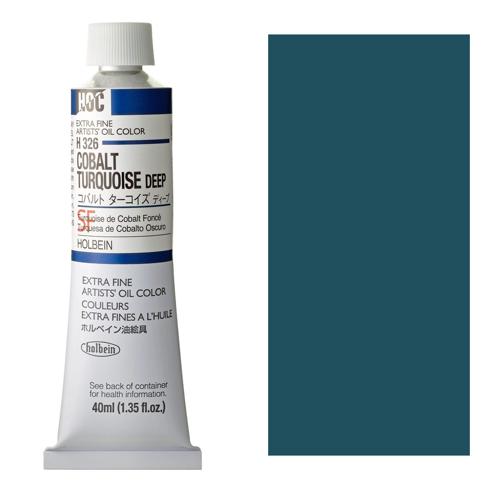 Holbein Extra Fine Artists' Oil Color 40ml Cobalt Turquoise Deep