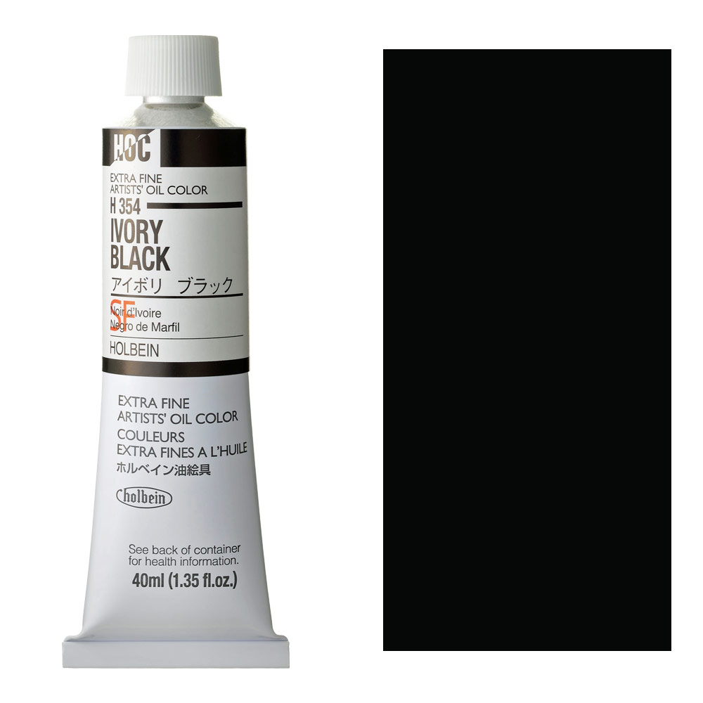 Holbein Extra Fine Artists' Oil Color 40ml Ivory Black