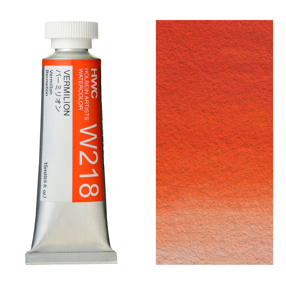 Holbein Artists' Watercolor - Vermilion, 15 ml tube