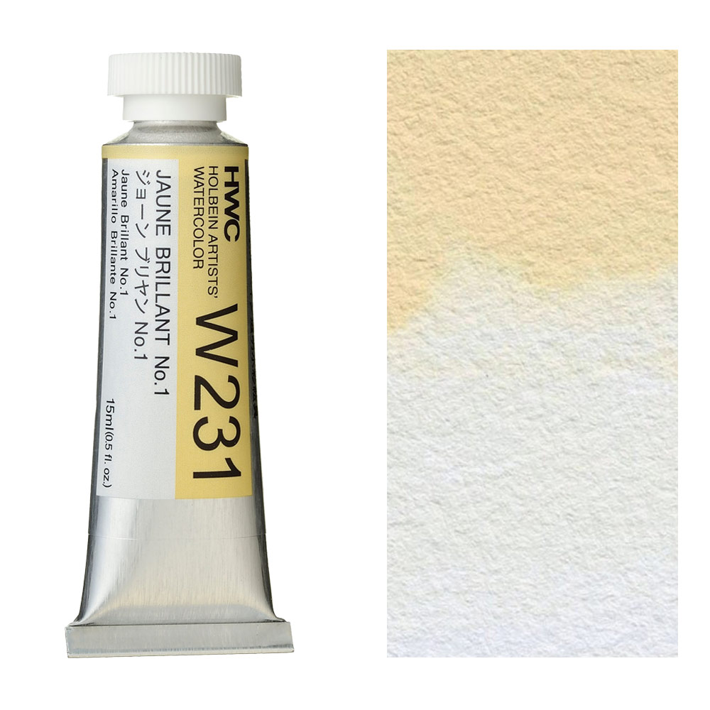 Holbein Artists'' Watercolor - Jaune Brilliant #1, 15 ml tube