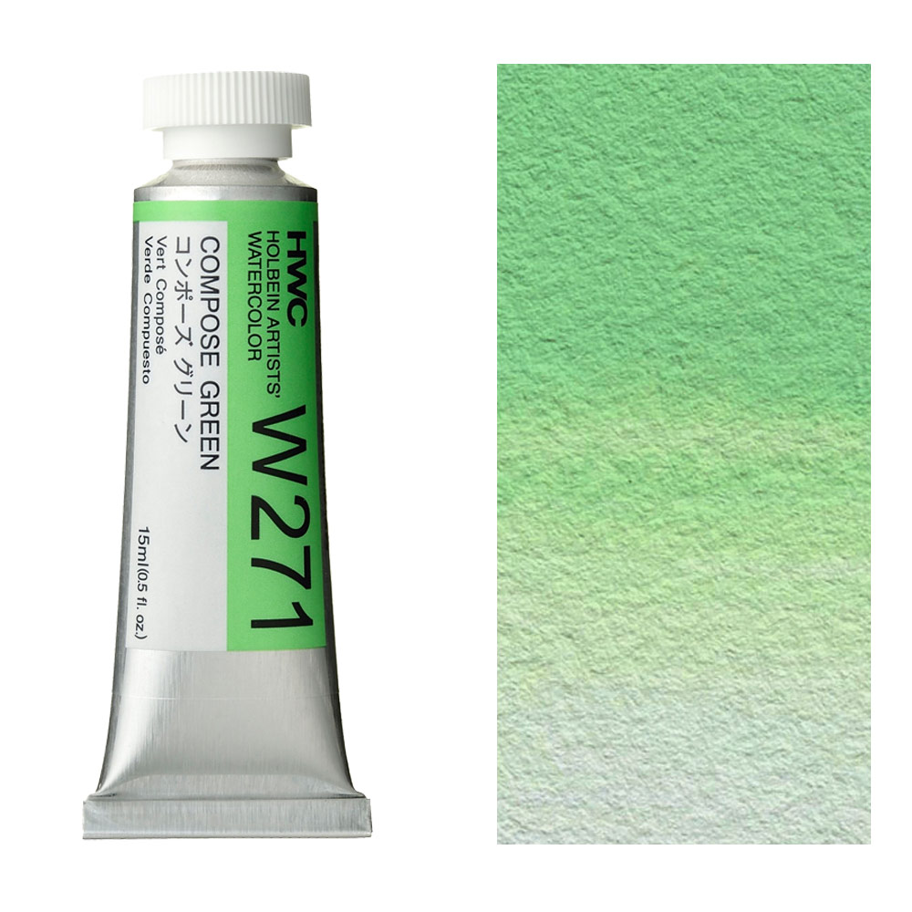 Holbein Artists' Watercolor 15ml Compose Green No. 1