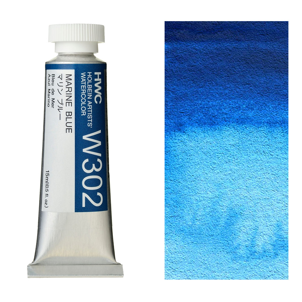 ink watercolor blue