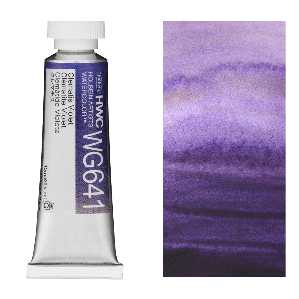 Holbein Artists' Granulating Watercolor 15ml Clematis Violet