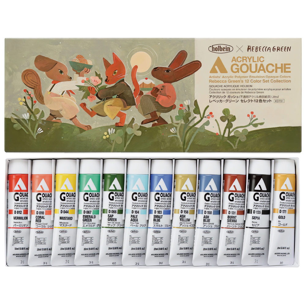Holbein Acrylic Gouache x Rebecca Green Limited Edition 12 x 20ml Set