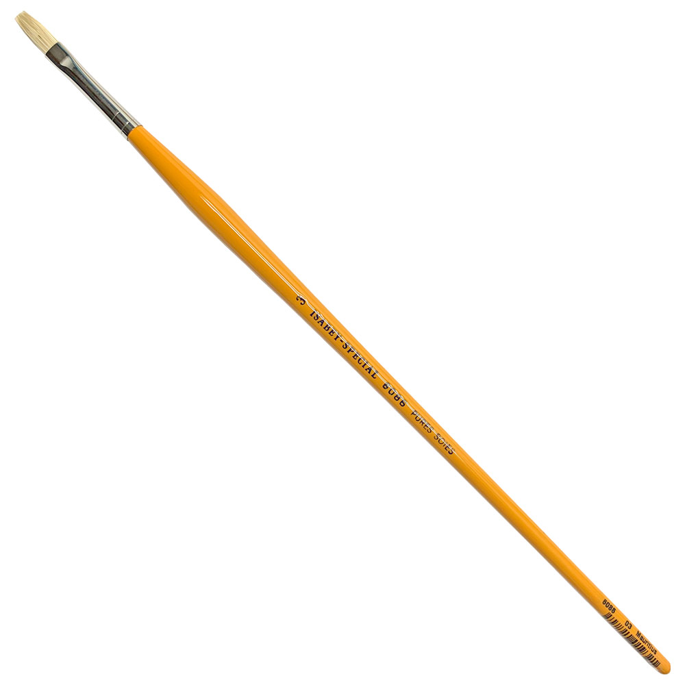 Isabey Chungking White Hog Bristle Brush Series 6086 Flat #3
