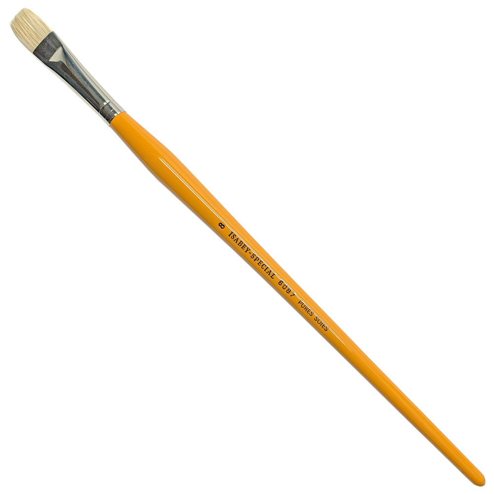 Isabey Chungking White Hog Bristle Brush Series 6087 Bright #8