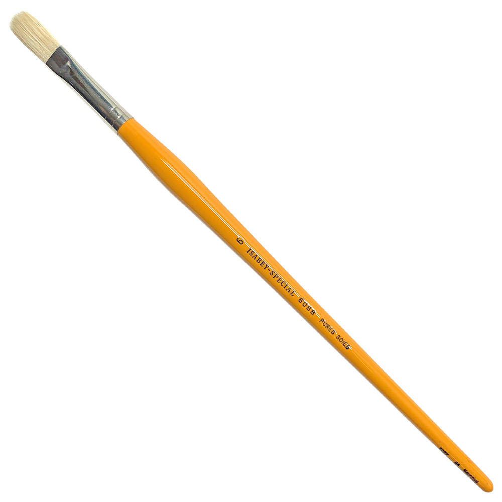 Isabey Chungking White Hog Bristle Brush Series 6088 Filbert #6