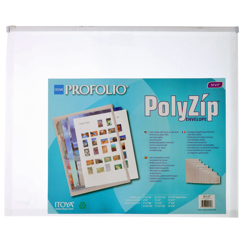 Art Portfolio PolyZip Envelopes - 14 x 17