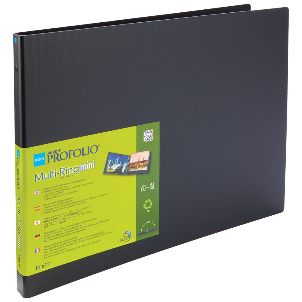 Itoya Art ProFolio Multi-Ring Mini Binder 20 Page 14"x11" Landscape
