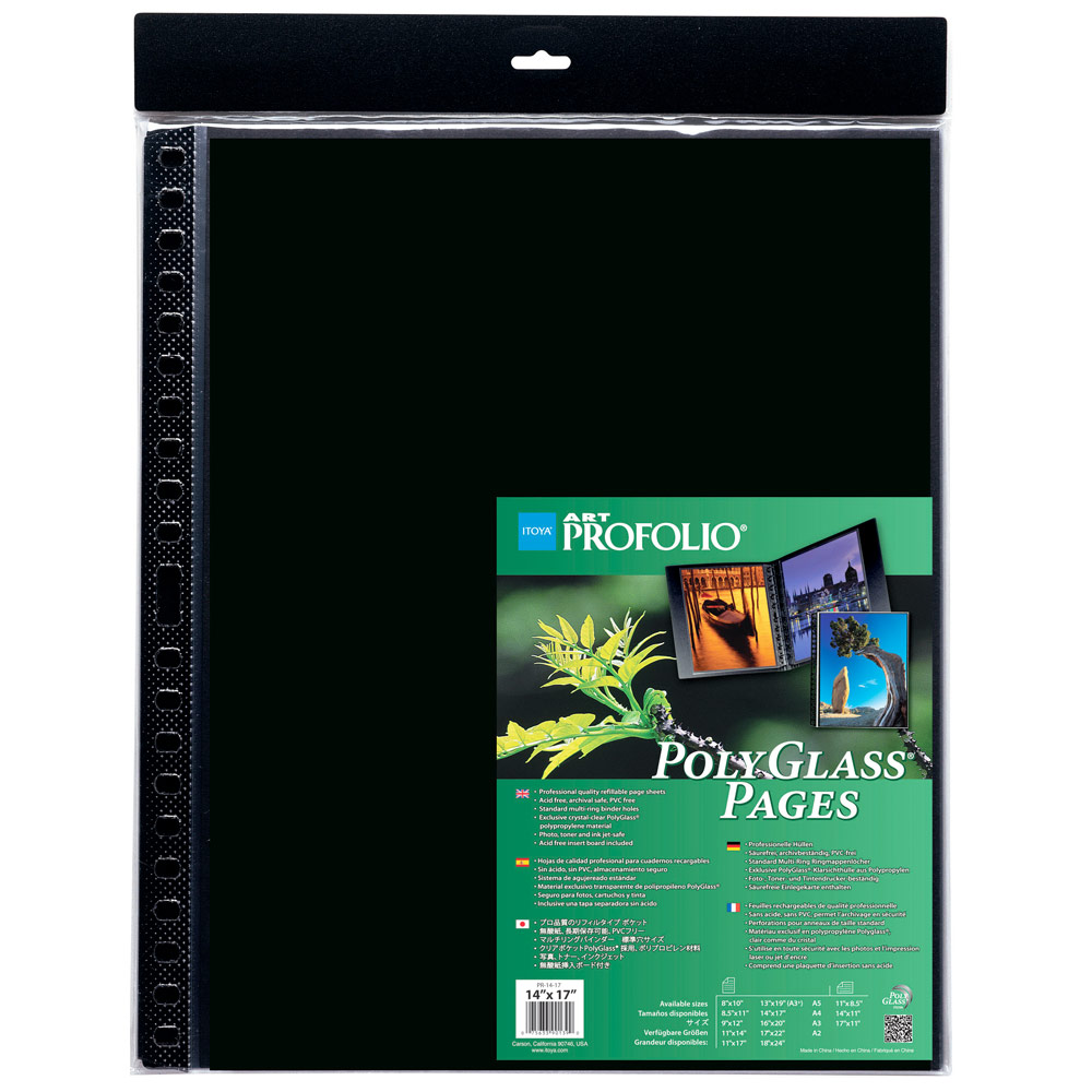 Itoya Art ProFolio PolyGlass Pages 10 Pack 14"x17" Portrait